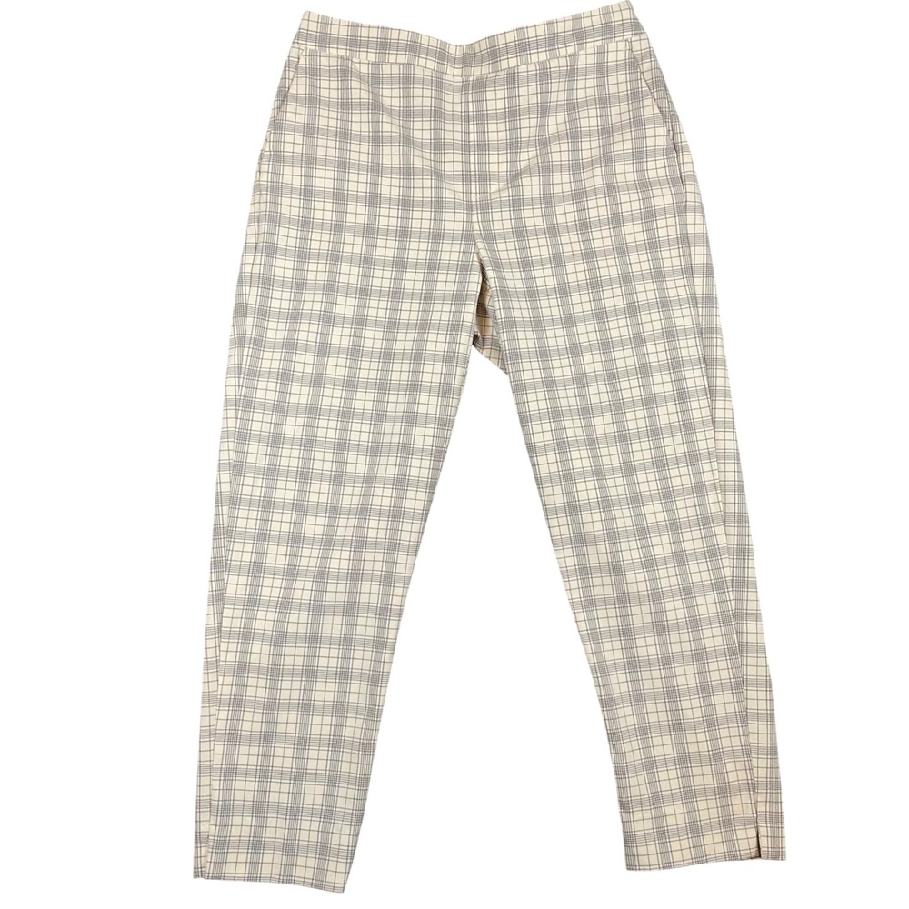Banana Republic Hayden Pants Womens Size‎ 6 Petite Check Cropped Pull On
